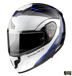 Casque modulaire MT Atom SV Open B7 bleu brillant prêt pour Pinlock