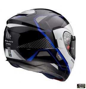 Casque modulaire MT Atom SV Open B7 bleu brillant prêt pour Pinlock