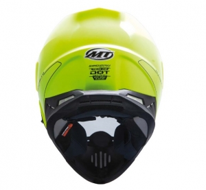 Casque moto tout-terrain MT Synchrony Duo Sport jaune fluorescent brillant avec visière (lunettes de soleil intégrées) - Jaun