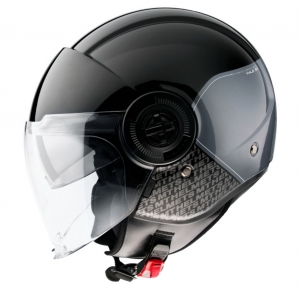 Casque MT Viale SV Break A1 Noir Brillant (Visière Solaire Intégrée) - Noir Brillant, S (55/56cm)