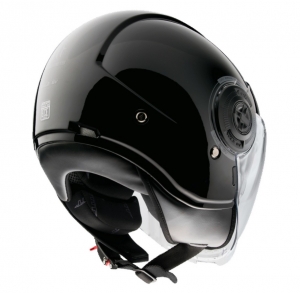 Casque MT Viale SV Break A1 Noir Brillant (Visière Solaire Intégrée) - Noir Brillant, S (55/56cm)