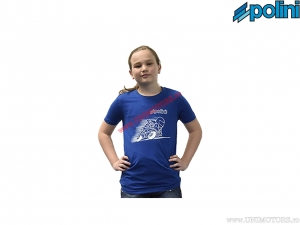 Casual kindershirt Minibike (11-12 jaar / maat XL) - blauw - Polini