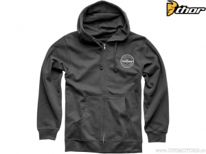 Casual Traditions Zip-Up Hoodie (Charcoal Black) - Hallman