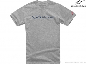 Casual Wordmark Tee (grey/navy/red) - Alpinestars