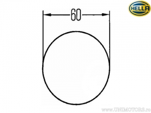 Catadioptru (ochi pisica) rotund D 60 mm galben - Hella