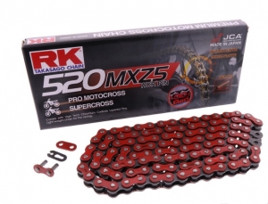 Catena RK rossa 520 MXZ5 / 110 - Honda CRF 230 F / Kawasaki KX 125 D / KX 125 K / KX 125 L / Suzuki RM 250 / Yamaha YZ 250 - RK