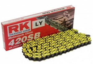 Chaîne RK jaune GE420 SB / 120 - Honda MTX 50 S / MTX 80 C / MZ/MUZ ES 125 / ES 125 /1 Trophy / ES 150 / ES 150 /1 Trophy - RK