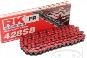 Chaîne standard RK néon rouge RK RT428 SB / 132 - AJP PR4 125 Enduro / 200 / 240 Enduro / Beta RE 125 / Generic TR 125 SM ie -