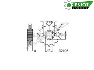 Chain kit Ducati 900 Monster i.e. ('00-'01) - (DID / Esjot / JT)