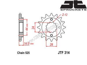 Chain Kit Honda XRV 750 Africa Twin ('90-'92) - (DID / JT)