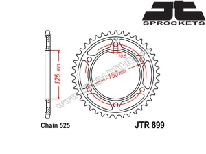 Chain Kit KTM 950 Adventure LC8 / 950 Adventure S LC8 / 990 Adventure LC8 / 990 Adventure S LC8 / 1190 Adventure - (DID / JT)