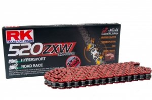 Chain RK red XW-Ring 520 ZXW / 116 - Honda CBR 1000 RR / Suzuki GSX-R 750 / Triumph Daytona 675 / Yamaha YZF-R1 1000 - RK