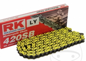 Chain RK standard yellow GE420 SB / 114 - Kawasaki AE 80 A / Sachs MadAss 50 4-speed / Suzuki TS 50 ERK / Yamaha YZ 65 - RK