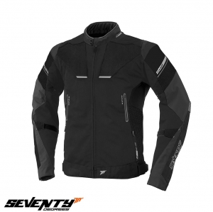 Chaqueta de carreras de verano/invierno para hombre Racing Seventy modelo SD-JR69 color: negro/gris - Negro/gris, L