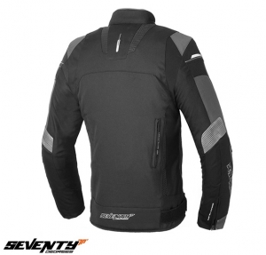 Chaqueta de carreras de verano/invierno para hombre Racing Seventy modelo SD-JR69 color: negro/gris - Negro/gris, L