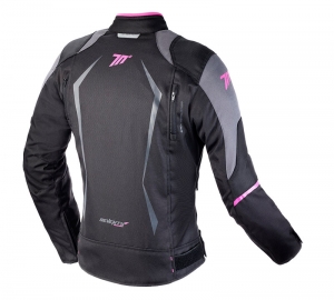 Chaqueta de moto de carreras para mujer Racing Seventy para verano/invierno modelo SD-JR49 color: negro/rosa - Negro/rosa, XL