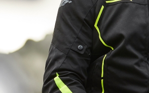 Chaqueta de moto de verano/invierno para hombre Racing Seventy modelo SD-JR65 color: negro/amarillo fluorescente - Negro/amarill