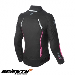 Chaqueta de moto (mujer) Racing Seventy verano/invierno modelo SD-JR67 color: negro/rosa