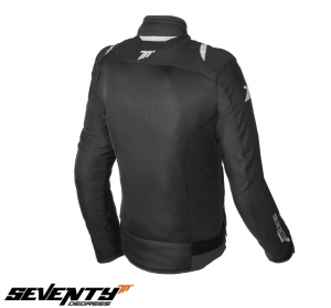 Chaqueta de moto (mujer) Racing verano Seventy modelo SD-JR50 color: Negro - Negro, S (55/56cm)