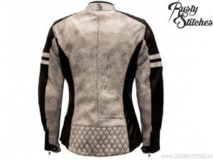 Chaqueta de moto para mujer Rusty Stitches Joyce Blanco-Negro (blanco-negro) - Rusty Stitches