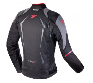 Chaqueta de moto para mujeres Racing Seventy para verano/invierno modelo SD-JR49 color: negro/rojo - Negro/rojo, XXL