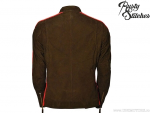 Chaqueta de moto Rusty Stitches Billy Nubuck Brown - Rusty Stitches