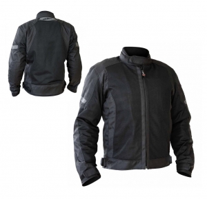 Chaqueta de motocicleta para hombres Touring Unik Racing modelo VZ-06 color: Negro - Negro, M