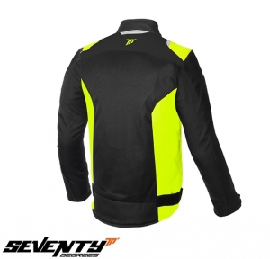 Chaqueta de verano de carreras para hombres modelo Seventy SD-JR48 Color: Negro/Amarillo fluorescente - Negro/Amarillo fluoresce