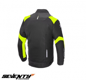 Chaqueta de verano de carreras para hombres modelo Seventy SD-JR52 en negro/amarillo fluorescente - Negro/amarillo fluorescente,