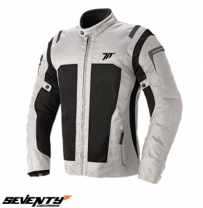 Chaqueta de verano para hombre Touring Seventy modelo SD-JT44 color: blanco hielo/negro - Blanco hielo/negro, Talla S