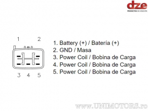 Charging Relay Arctic Cat / Can-AM Outlander / Kawasaki Brute Force / Suzuki King Quad / Yamaha Raptor / Grizzly / YFZ - (DZE)