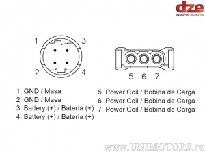 Charging relay - BMW F 650 / F 700 / F 800 / G 650 / F 650 GS / F 700 GS / F 800 GS / F 800 ST / F 800 GT / F 800 R - DZE