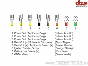 Charging relay - BMW R 60 / R 50 / R 80 / R 65 / R 75 / R 100 / Moto Guzzi 1000 S / 750 S / 850 LeMans - DZE