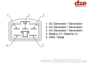 Charging Relay Honda NSR125 / VT 125 / CB500 / CB600 F Hornet / CBR 600F / CBR 900RR / VTR 1000F / XL1000 V - (DZE)