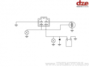 Charging relay Kawasaki KLX R 450 / Yamaha DT 175 / TT-R 110 / TT-R 50 / TT-R 90 / XTZ 125 / YBR 125 - DZE