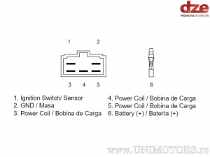 Charging Relay Kawasaki Z400 / Z550 / Z650F / Z750E / Z750 H / Z750 L / Z1000 H / Z1000 MK2 / Z1000 ST - (DZE)