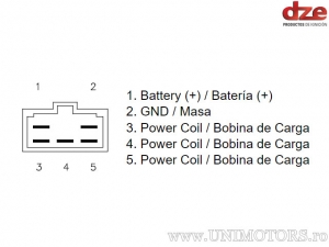 Charging Relay Peugeot Elyseo / Elystar / Looxor / Yamaha TDM850 / YZF-R6 / YZF-R1 / FZ6 / FZR600 / YZF-R125 - (DZE)