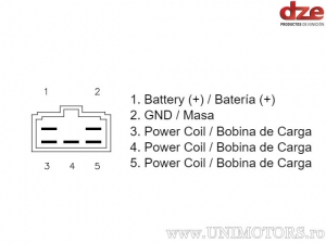 Charging relay - Suzuki DR 650 ('92-'95) / VS 600 GL Intruder ('96-'97) / VS GL 800 Intruder ('92-'04) - DZE