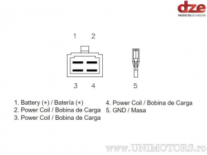 Charging Relay Suzuki GS 550 E ('83-'86) / GS 550 L ('85-'86) / GSX 550 E ('85-'87) / LT EF 250 Quadrunner ('85-'87) - (DZE)