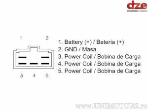 Charging relay - Suzuki GSX-R 1000 ('01-'04) / GSX-R 600 ('01-'05) / GSX-R 750 ('96-'05) / GSX-R 1300 ('99-'07) - DZE