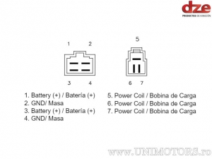 Charging Relay - Triumph Daytona I 955 / Daytona 600 / Daytona 650 / Speed Triple 1050 / Sprint ST 1050 / Tiger 1050 - DZE