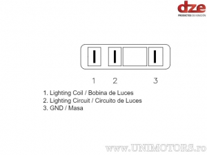 Charging relay - Vespa PX 125 / Vespa S / XL 125 / Vespa PK 50 / PX 150 / PX 200 / ETS 125 / Fantic Raider 50 - DZE