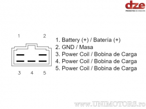 Charging relay - Yamaha FZS 600 Fazer ('02-'03) - DZE