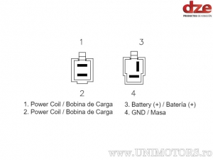 Charging Relay - Yamaha XT 600 ('84-'86) / ZT 600 Z Tenere ('83-'85) - DZE