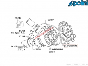 Chiulasa Evolution (diâmetro 40,2mm) - 211.0302 - Aprilia AF1 50 Minarelli AM6 / Yamaha DT 50 R Minarelli AM6 - Polini