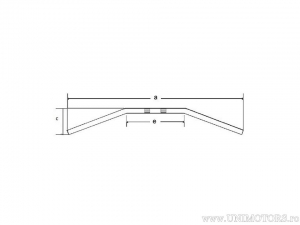 Chromed Steel Handlebar Drag Bar with 25.4mm diameter and 970mm length without cable housing - Fehling