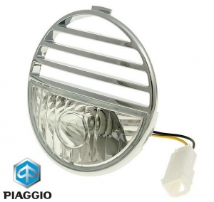 Chromen ronde sierornament claxon + parkeerlicht - Vespa Primavera ('13-) / Sprint ('14-) 50-125-150cc - Piaggio