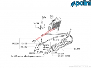 Cilinder pakkingset (diameter 46mm) - 2090192 - Peugeot 103 / 103 SPX 50 / 104 / 105 / GL 10 - Polini