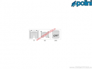 Cilinder set (diameter 77mm / 293cc) - Polini