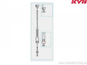 Cilindro forcella 34x36x5mm - Honda CRF 450 R / Kawasaki KX 250 R 2T / WR 250 F / WR 450 F / YZ 125 / YZ 250 F 4T - Kayaba